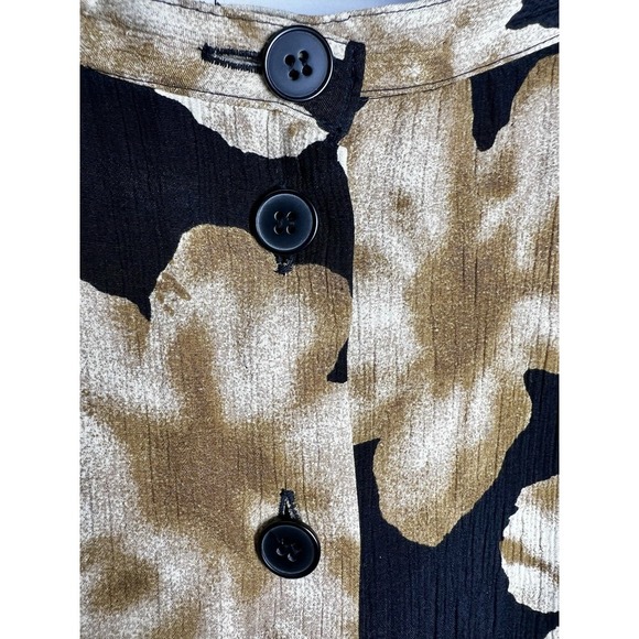 Chaus Floral Button Front A-Line Midi Skirt Women's Size 6 - Picture 4 of 8